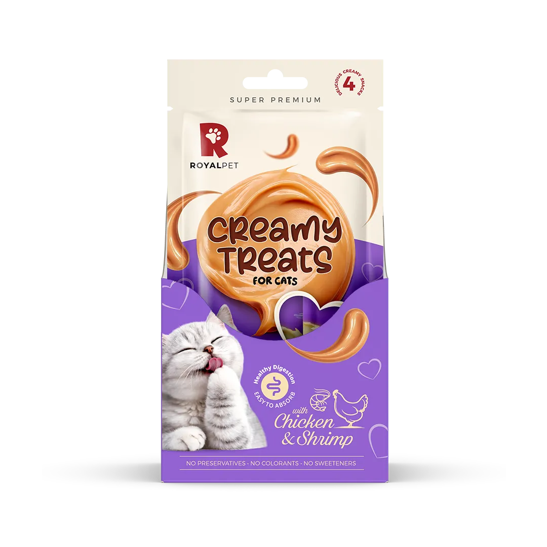 Royalpet Kediler İçin Tavuklu, Karidesli Krema Ödül Maması 4x14gr 1